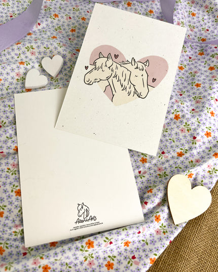 Postkarte "Herzchenpferde"