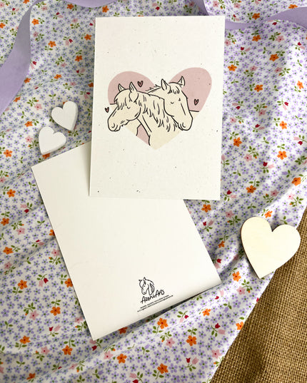 Postkarte "Herzchenpferde"