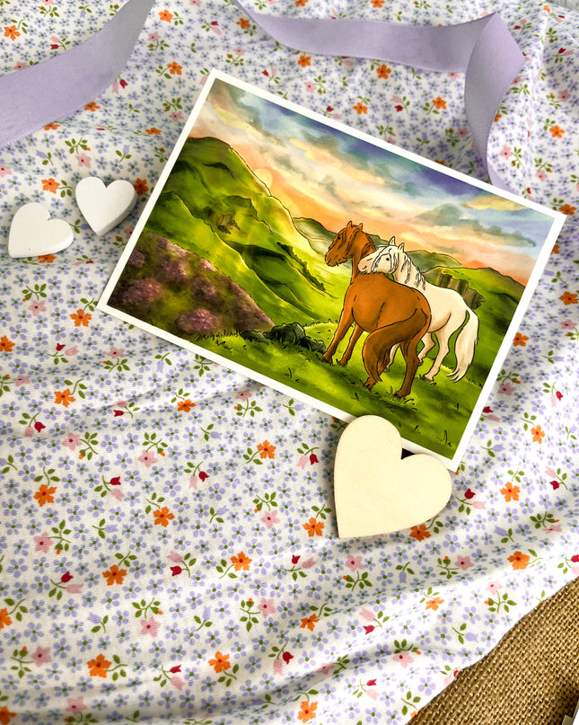 Postkarte "Frei im Sonnenuntergang"