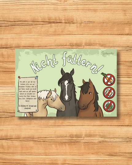Stallschild "Nicht füttern"