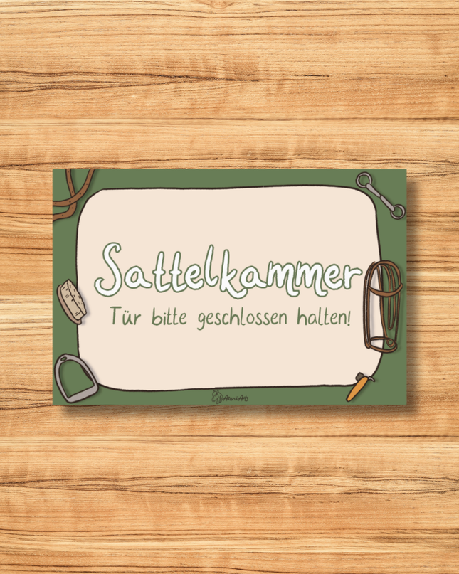 Stallschild "Sattelkammer"