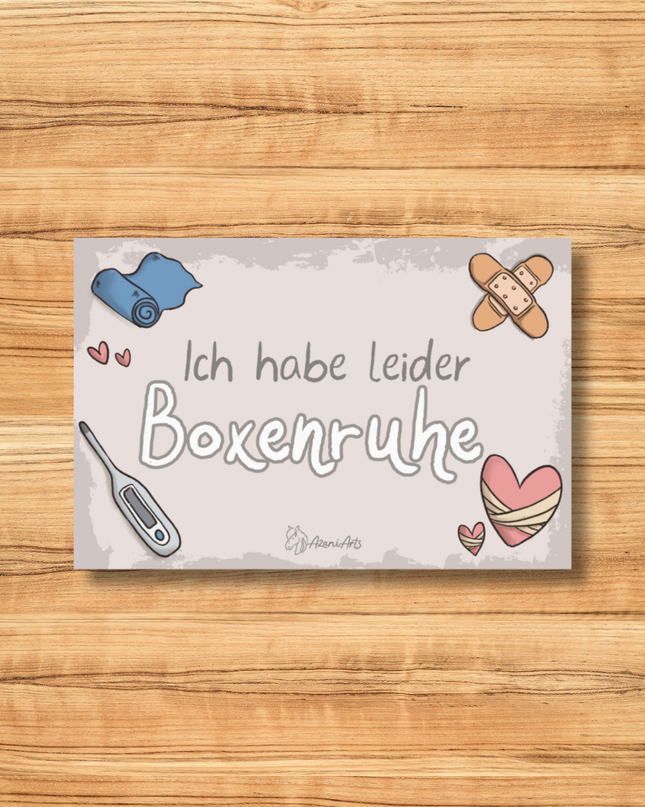 Stallschild "Boxenruhe"