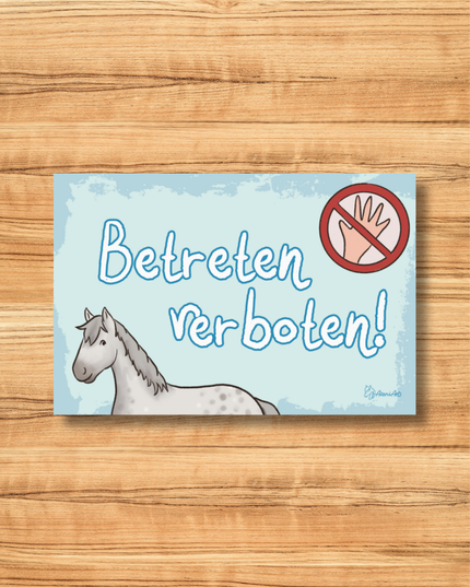 Stallschild "Betreten verboten"