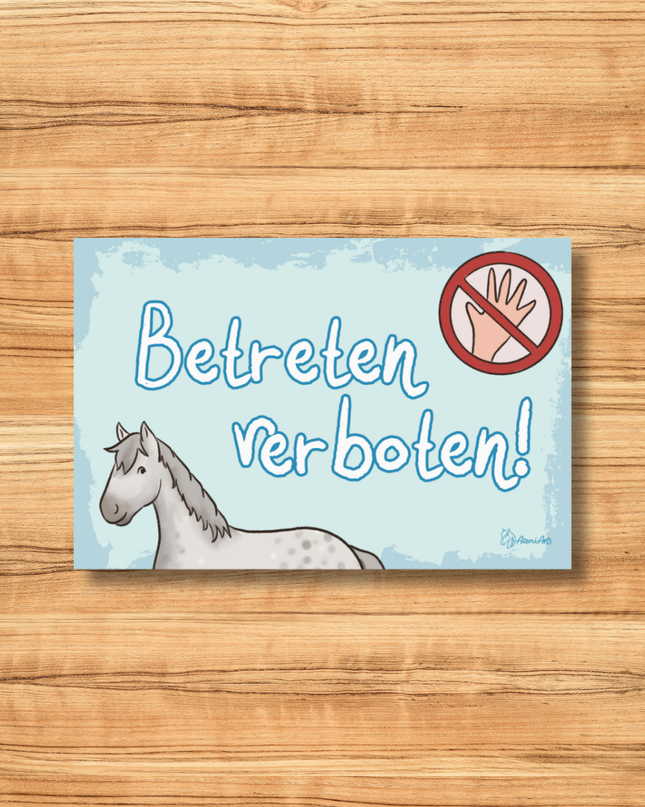 Stallschild "Betreten verboten"