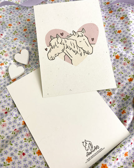 Postkarte "Herzchenpferde"