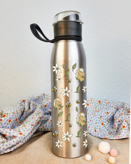 Trinkflasche mit Pferdemotiv "Bee Happy" – 650ml