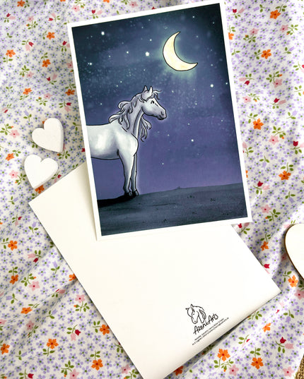 Postkarte "Mondpferd"