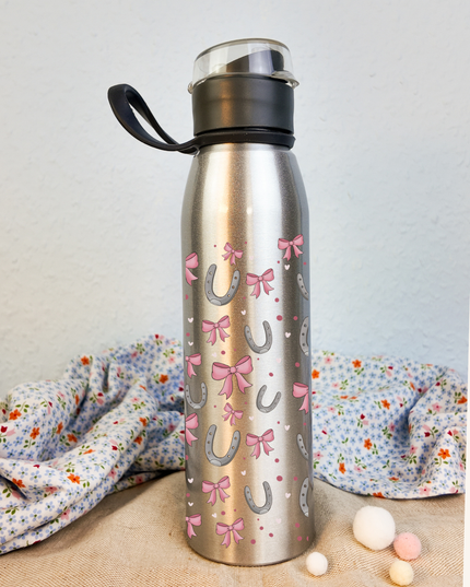 Trinkflasche mit Pferdemotiv "Schleifen" – 650ml