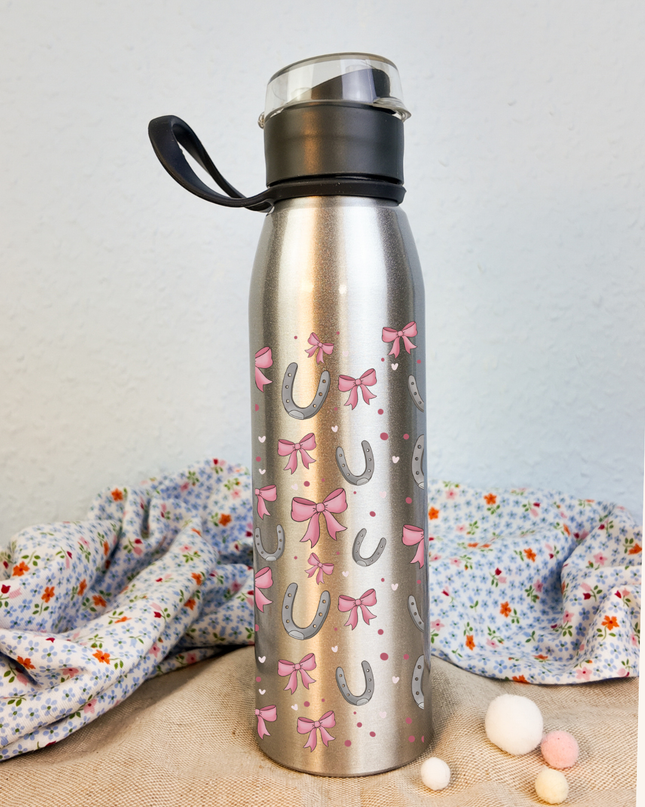 Trinkflasche mit Pferdemotiv "Schleifen" – 650ml