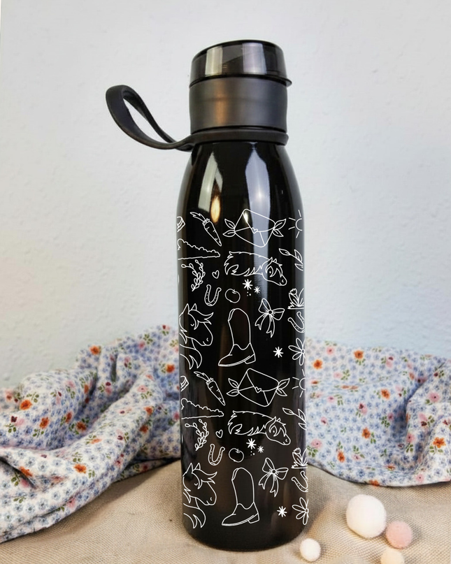 Trinkflasche mit Pferdemotiv "Pferdewelt" – 650ml