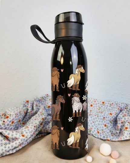 Trinkflasche mit Pferdemotiv "Yee Haw" – 650ml