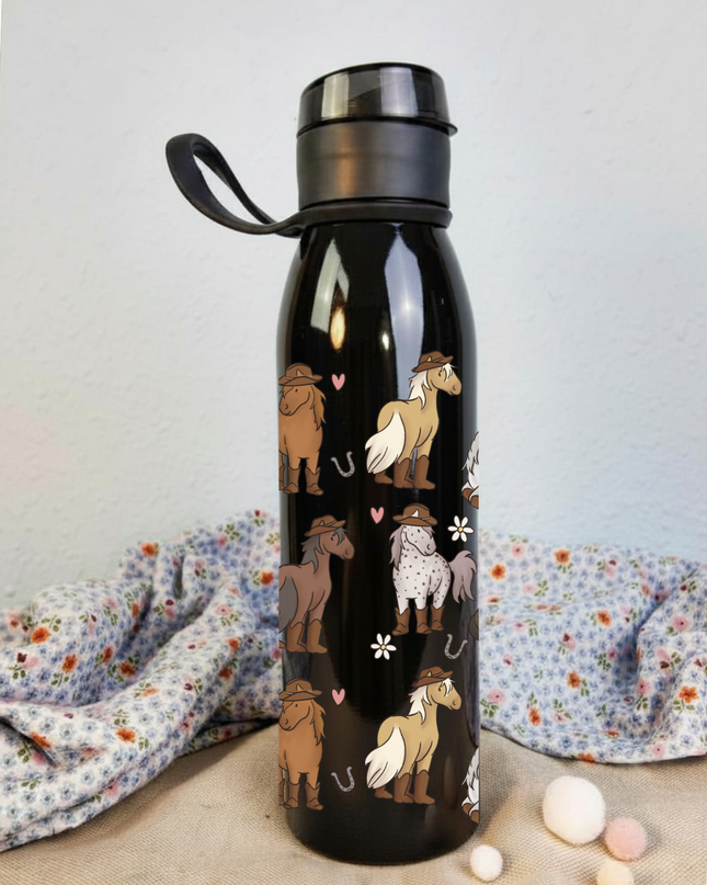 Trinkflasche mit Pferdemotiv "Yee Haw" – 650ml