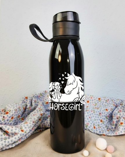 Trinkflasche mit Pferdemotiv "Horsegirl" – 650ml