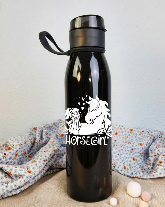 Trinkflasche mit Pferdemotiv "Horsegirl" – 650ml