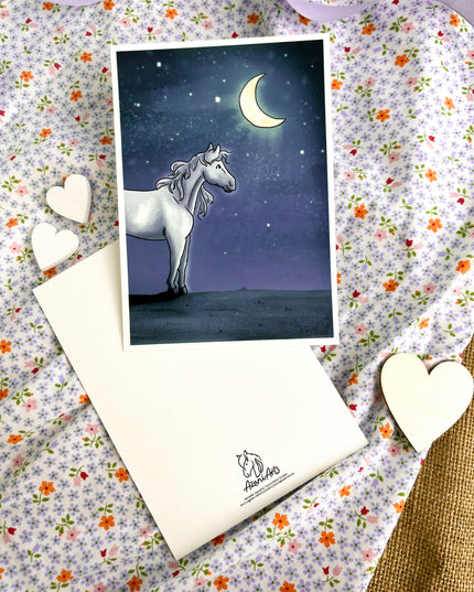 Postkarte "Mondpferd"