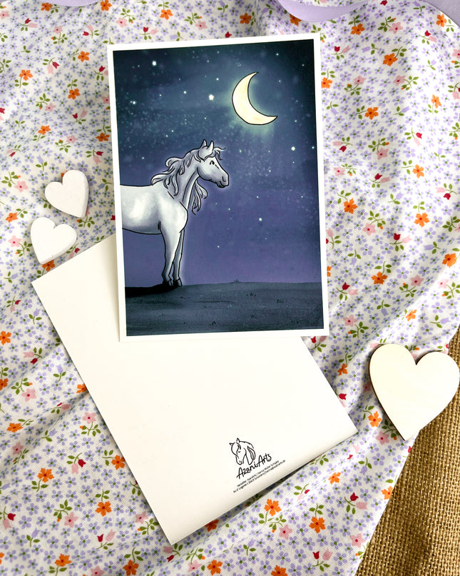 Postkarte "Mondpferd"