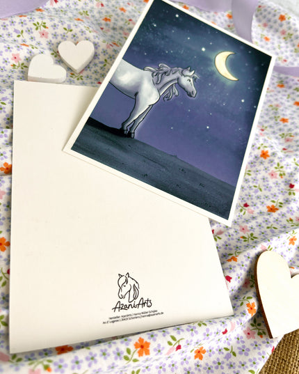 Postkarte "Mondpferd"