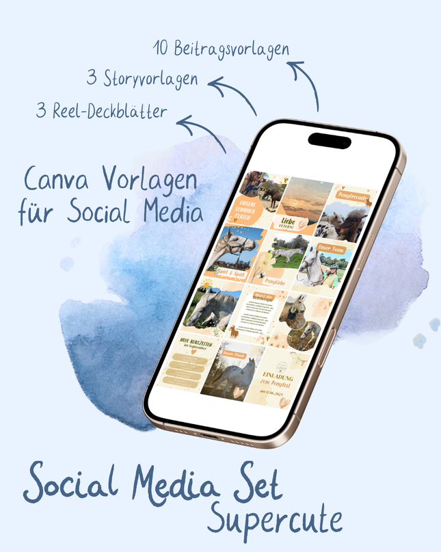 Canva Vorlagen – Social Media Set Supercute