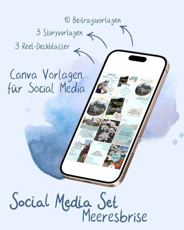 Canva Vorlagen – Social Media Set Meeresbrise