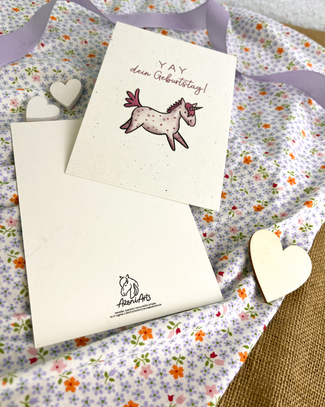 Geburtstagskarte / Postkarte "Yay, dein Geburtstag"