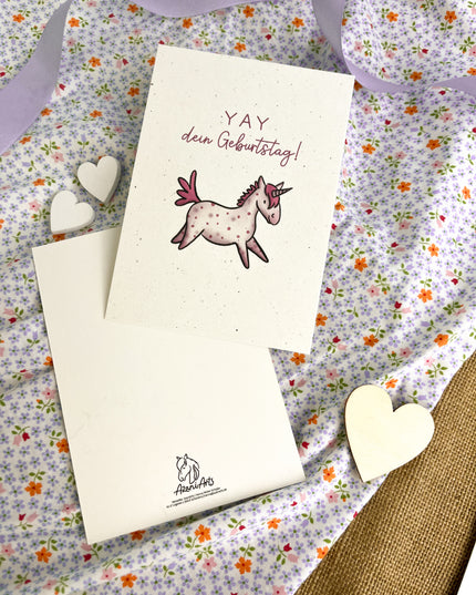 Geburtstagskarte / Postkarte "Yay, dein Geburtstag"