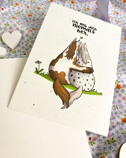 Postkarte "Ich geb dich niemals her"