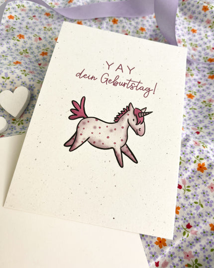 Geburtstagskarte / Postkarte "Yay, dein Geburtstag"