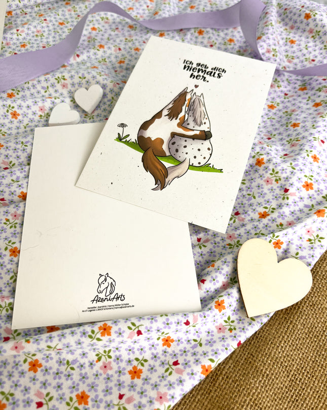 Postkarte "Ich geb dich niemals her"