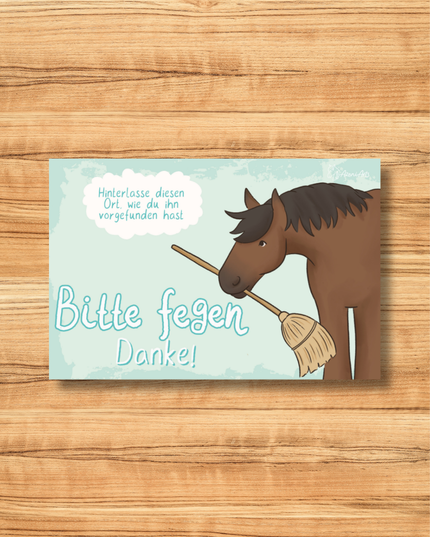 Stallschild "Bitte fegen, Danke"