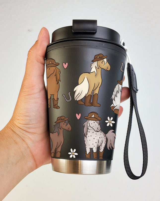 Thermosbecher mit Pferdemotiv "Yee-Haw" – 300ml