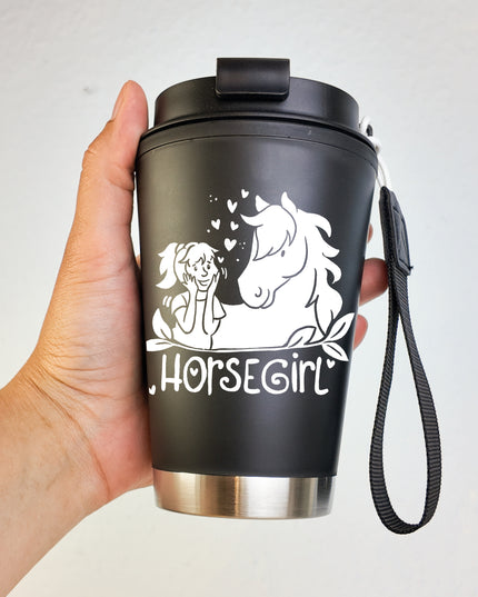 Thermosbecher mit Pferdemotiv "Horsegirl" – 300ml