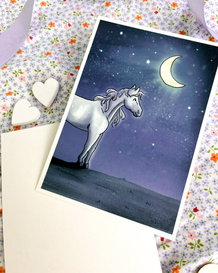 Postkarte "Mondpferd"