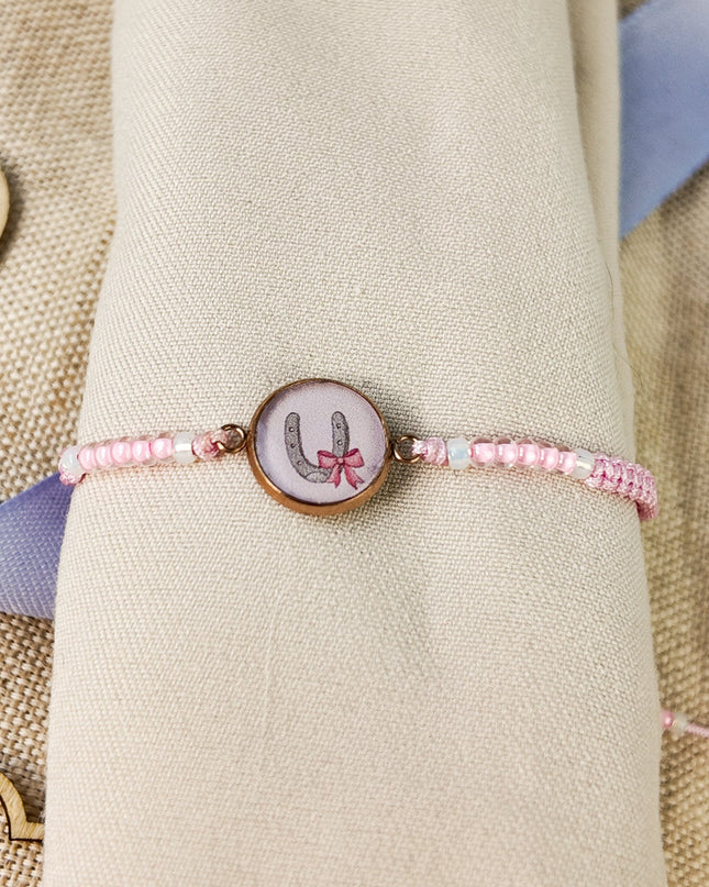 Armband mit Pferdemotiv "Schleifen" – handgefertigt