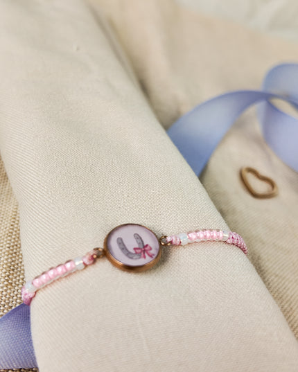 Armband mit Pferdemotiv "Schleifen" – handgefertigt