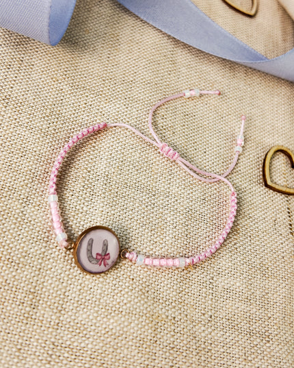 Armband mit Pferdemotiv "Schleifen" – handgefertigt