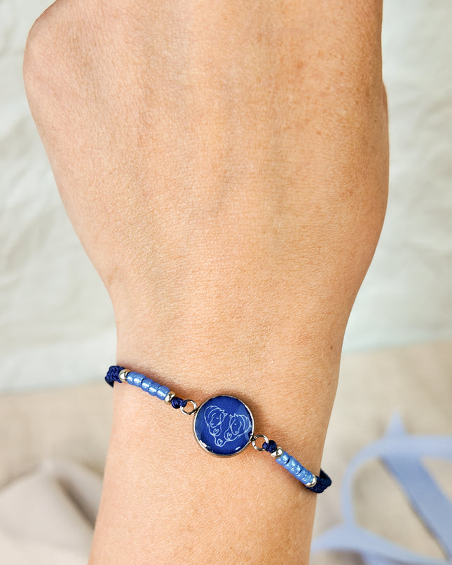 Armband mit Pferdemotiv "Herzenspferde" – handgefertigt