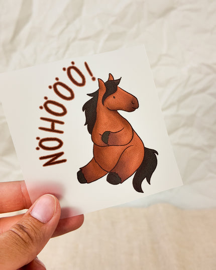 Bügelbild mit Pferdemotiv – DTF Transfer "Nöhö"