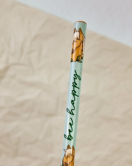 Bleistift mit Pferdemotiv "Bee Happy"