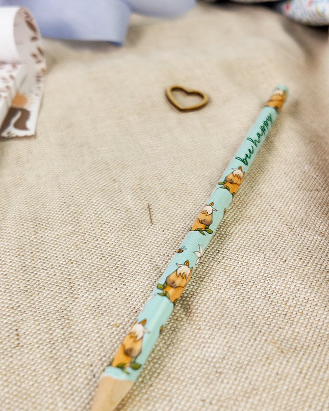 Bleistift mit Pferdemotiv "Bee Happy"
