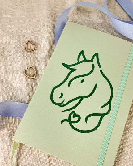 Notizbuch mit Pferdemotiv – A5, liniert "Ponyherz"