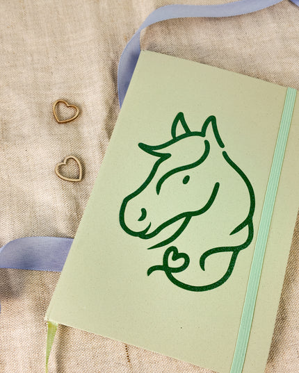 Notizbuch mit Pferdemotiv – A5, liniert "Ponyherz"