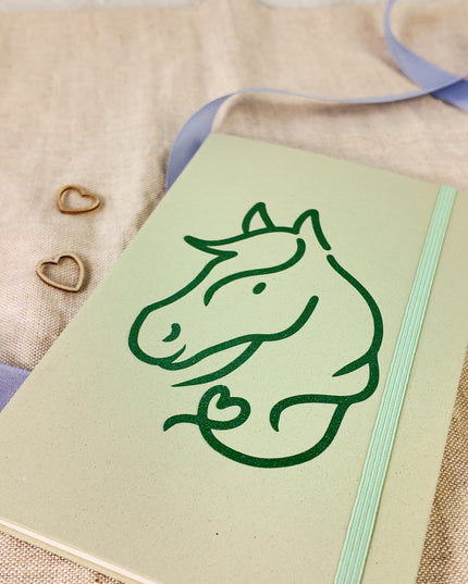 Notizbuch mit Pferdemotiv – A5, liniert "Ponyherz"
