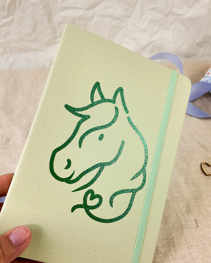 Notizbuch mit Pferdemotiv – A5, liniert "Ponyherz"