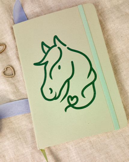 Notizbuch mit Pferdemotiv – A5, liniert "Ponyherz"