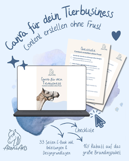 Canva-Kurs: "Canva für dein Tierbusiness - Content erstellen ohne Frust" | E-Book, Checkliste und Rabatt
