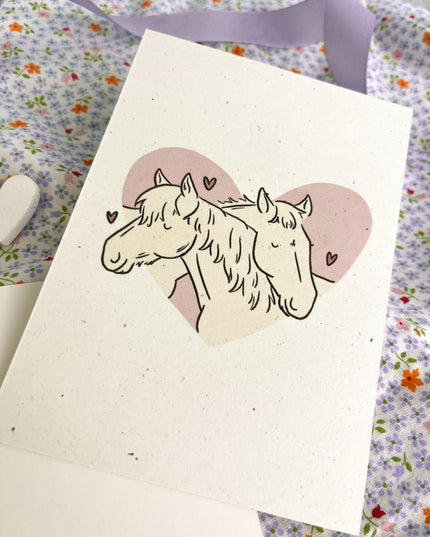 Postkarte "Herzchenpferde"