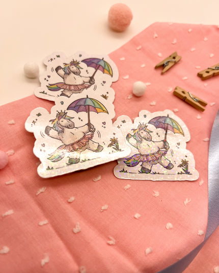 Glitzersticker "Regenbogeneinhorn"