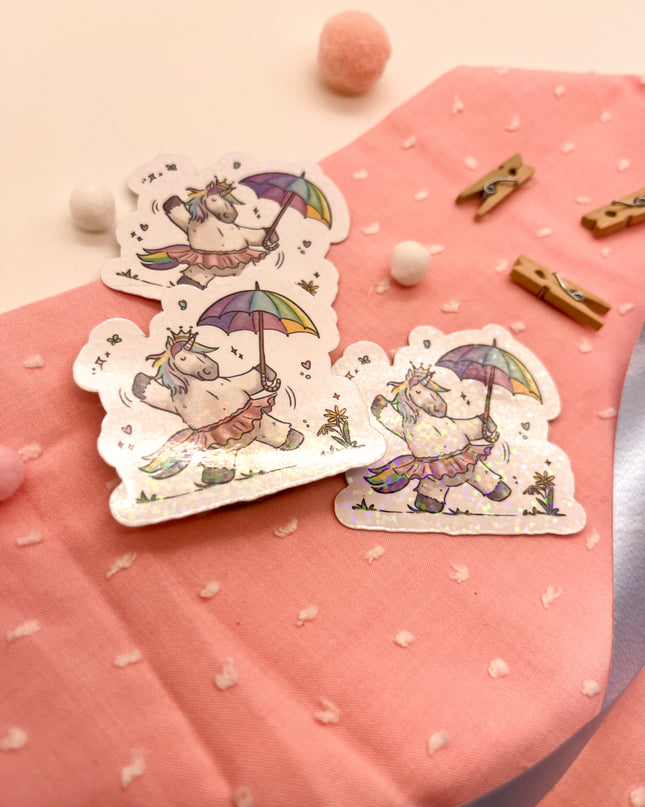 Glitzersticker "Regenbogeneinhorn"