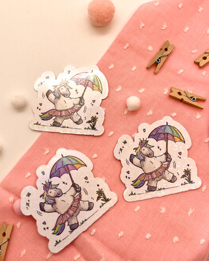 Glitzersticker "Regenbogeneinhorn"