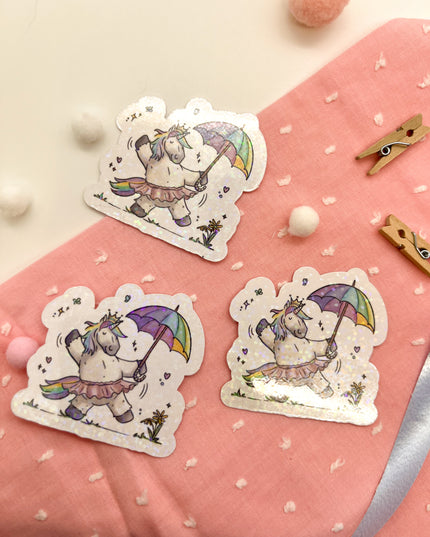 Glitzersticker "Regenbogeneinhorn"